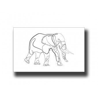 Elephant 1 Line Art Print