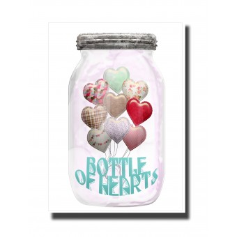 Love Card - Bottle of hearts