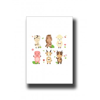 Animals 3 Nursery Kids Print