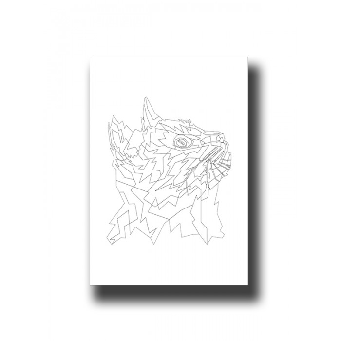 Cat 1 Line Art Print