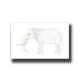 Elephant 3 Line Art Print