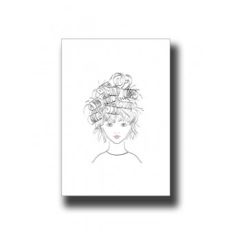 Face 4 Line Art Print