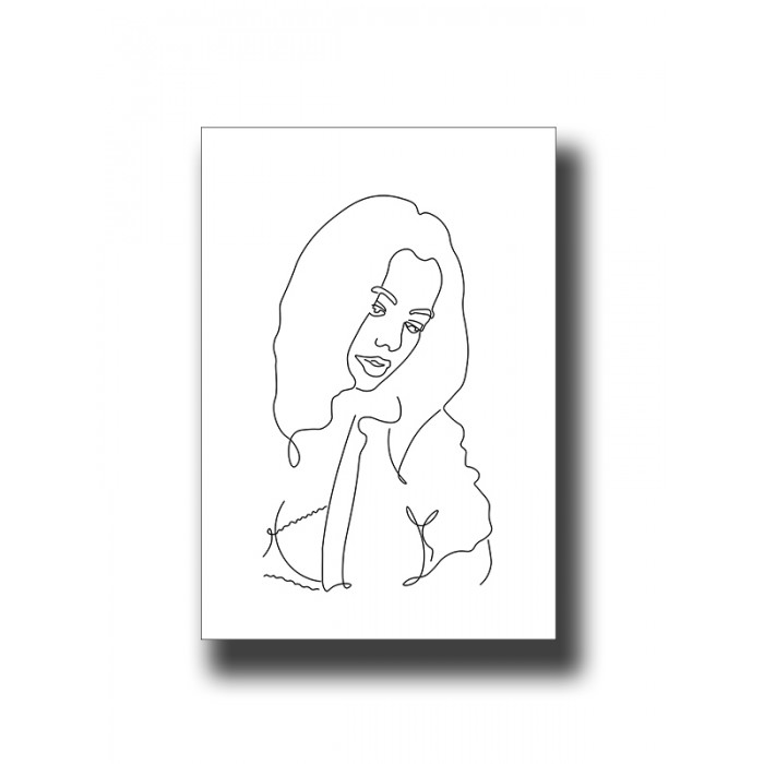 Face 3 Line Art Print