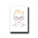 Face 7 Line Art Print