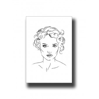 Face 9 Line Art Print