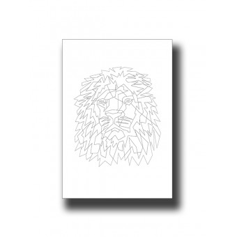 Lion 4 Line Art Print