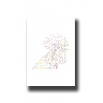 Rooster 1 Line Art Print