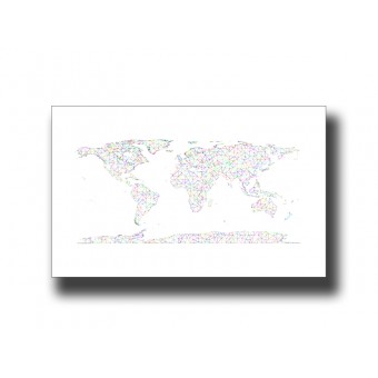 World 2 Line Art Print