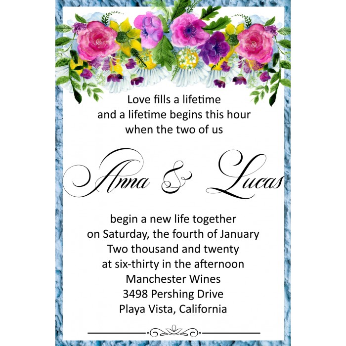 Flowers1 Wedding Invitation