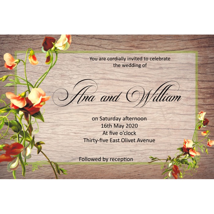 Freesia1 Wedding Invitation