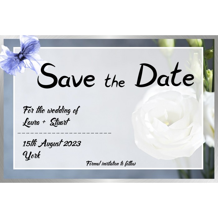 Eustoma1 Save the Date Card