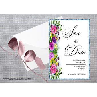 Flowers1 Save the Date Card