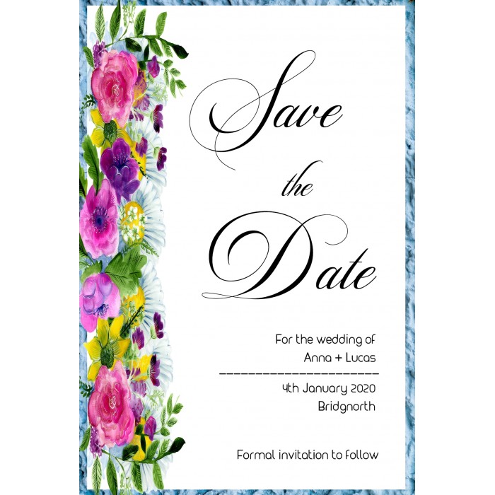 Flowers1 Save the Date Card