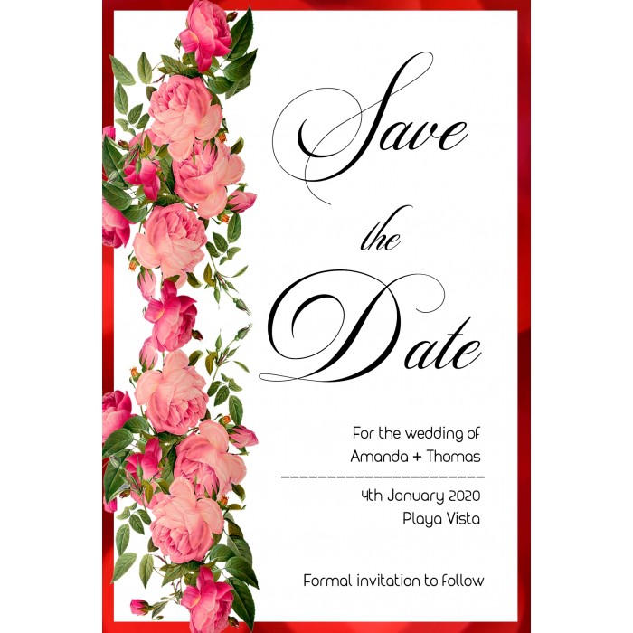 Roses1 Save the Date Card