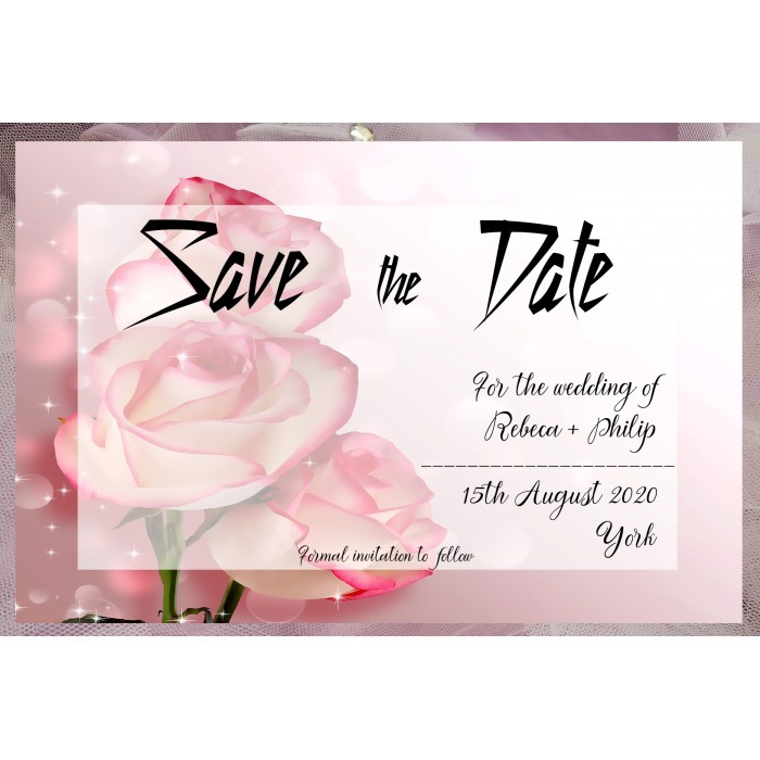 Roses2 Save the Date Card
