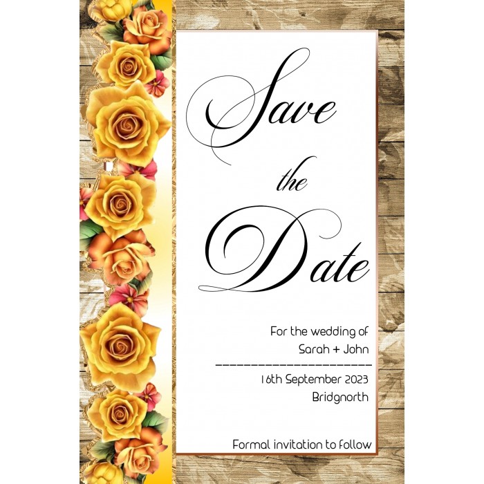 Roses3 Save the Date Card
