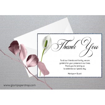 Calla1 Wedding Thank You Card