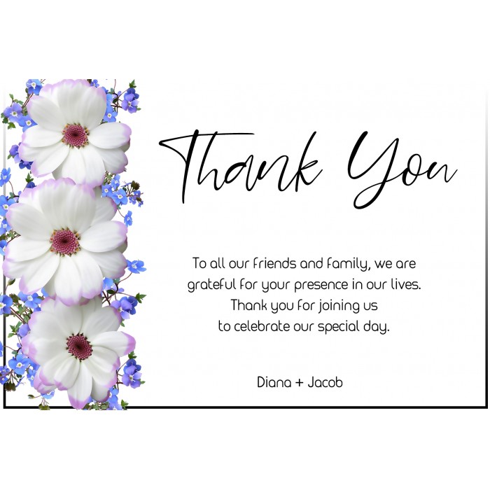 Daisy1 Wedding Thank You Card