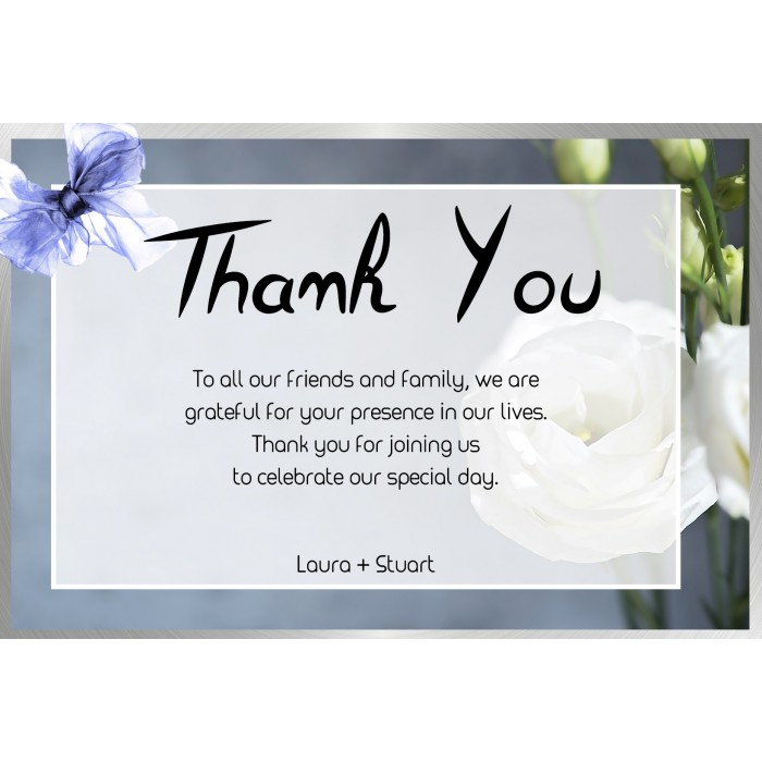 Eustoma1 Wedding Thank You Card