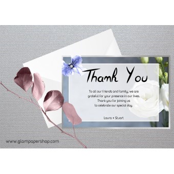 Eustoma1 Wedding Thank You Card