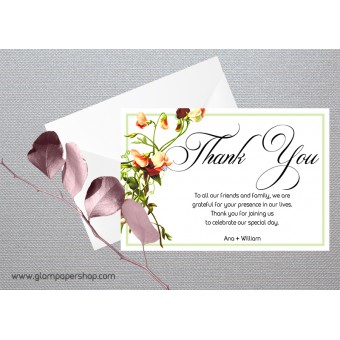 Freesia1 Wedding Thank You Card