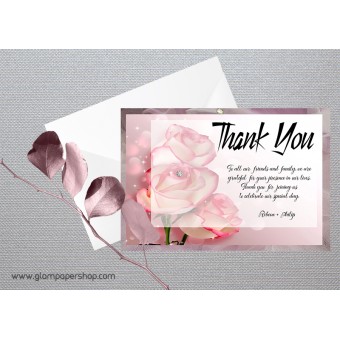 Roses2 Wedding Thank You Card