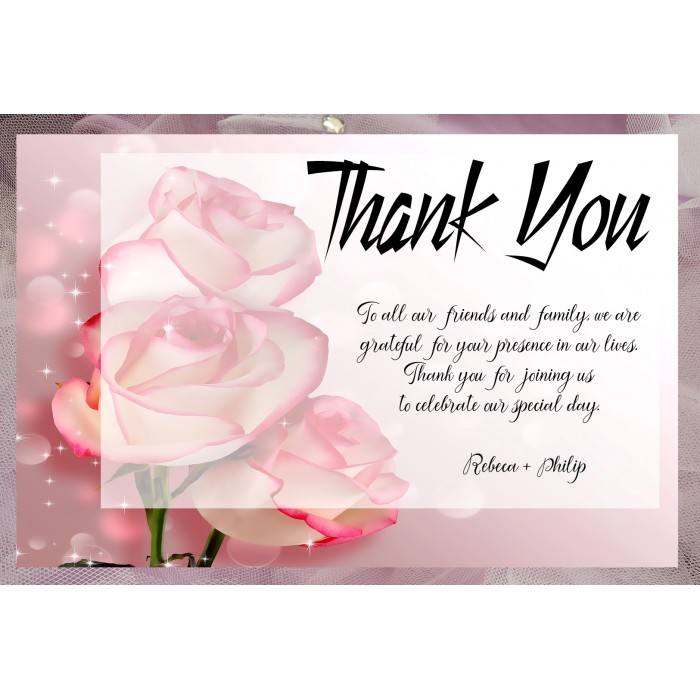 Roses2 Wedding Thank You Card