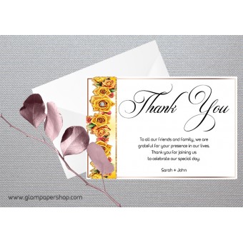 Roses3 Wedding Thank You Card