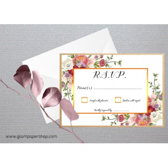 Peony1 RSVP Card