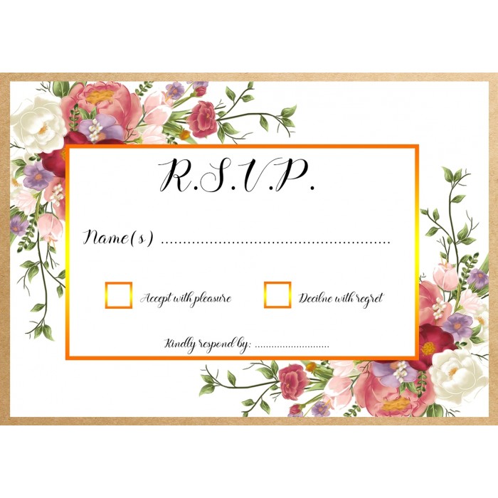 Peony1 RSVP Card