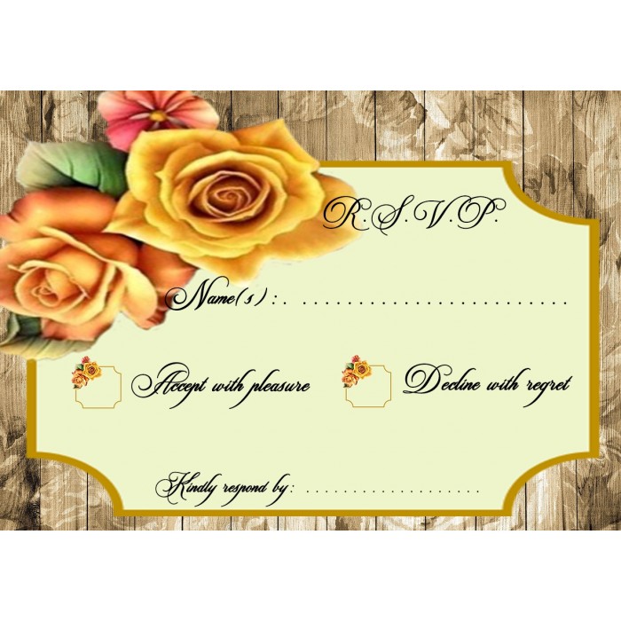 Roses3 RSVP Card