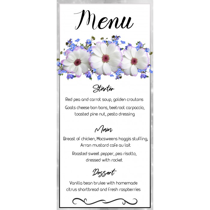 Daisy1 Menu Card