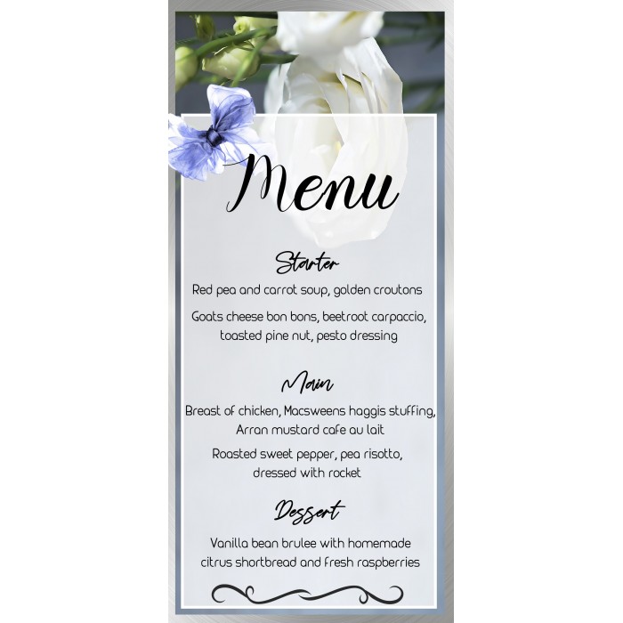 Eustoma1 Menu Card