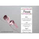 Flower wreath1 Menu Card