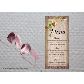 Freesia1 Menu Card