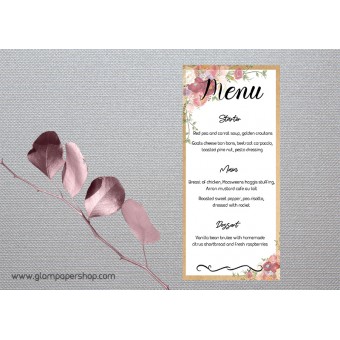 Peony1 Menu Card
