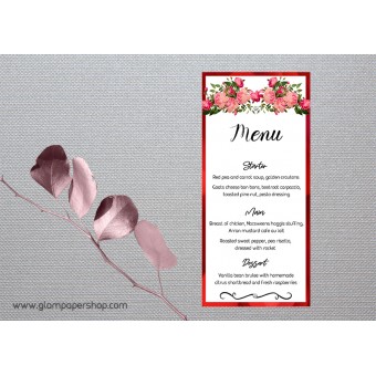Roses1 Menu Card