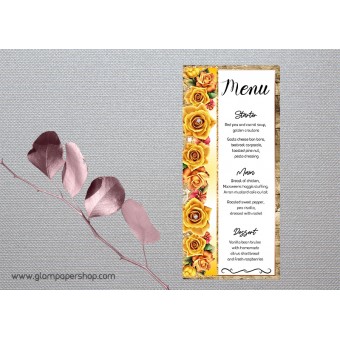 Roses3 Menu Card