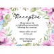 Flower wreath1 Reception Card