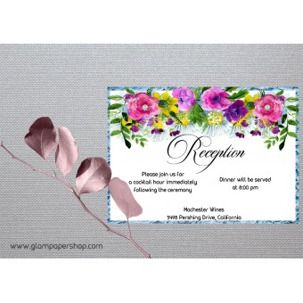 Flowers1 Reception Card