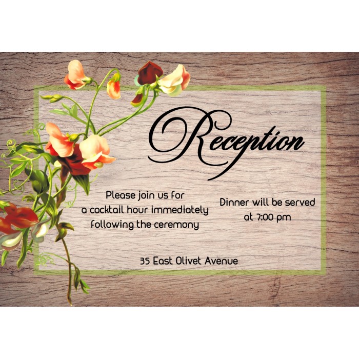 Freesia1 Reception Card