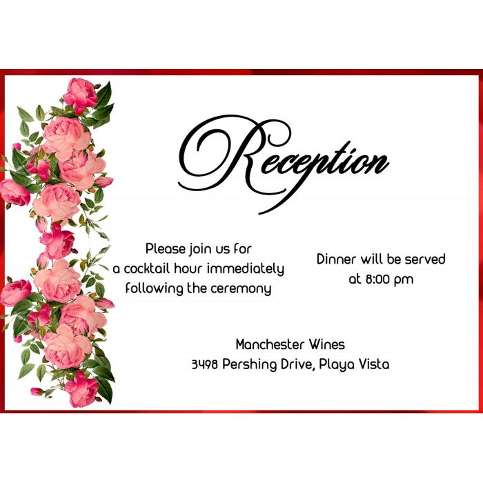 Roses1 Reception Card