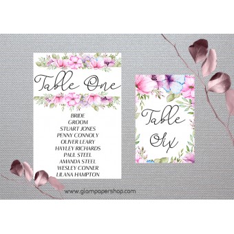 Flower wreath1 Table Number