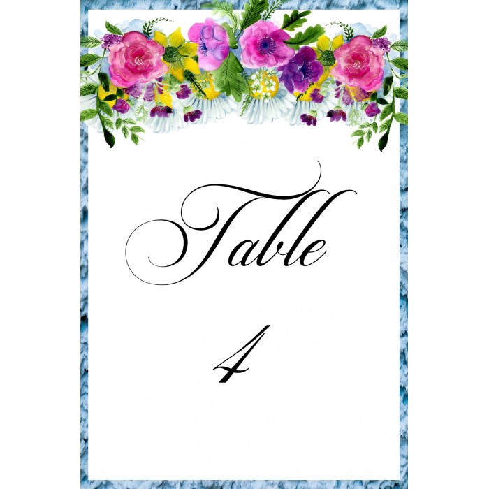 Flowers1 Table Number