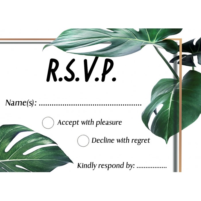 Monstera1 RSVP Card