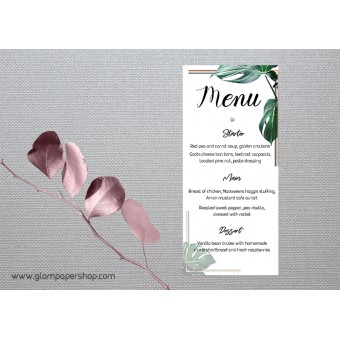 Monstera1 Menu Card
