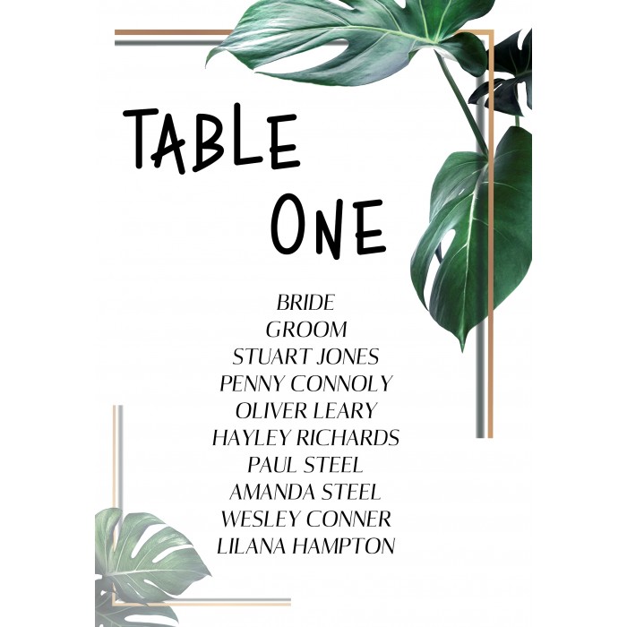 Monstera1 Table Plan