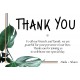 Monstera1 Wedding Thank You Card