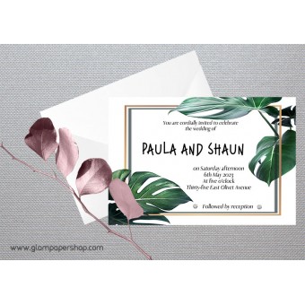 Monstera1 Wedding Invitation