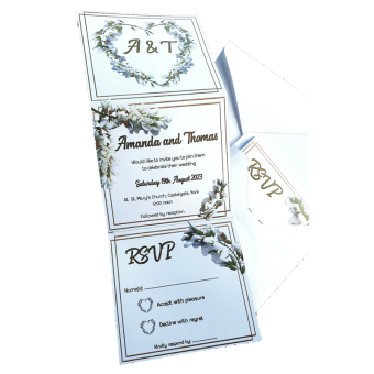 Acacia1 Wedding Invitation + RSVP